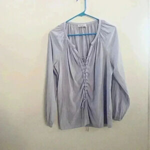 Ramy Brook lace up blouse small